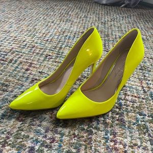 Trendy Neon Yellow Heels